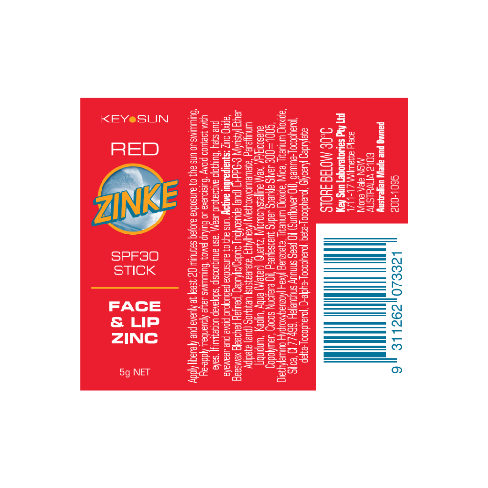 Key Sun Zinke Sticks 5g SPF 50+