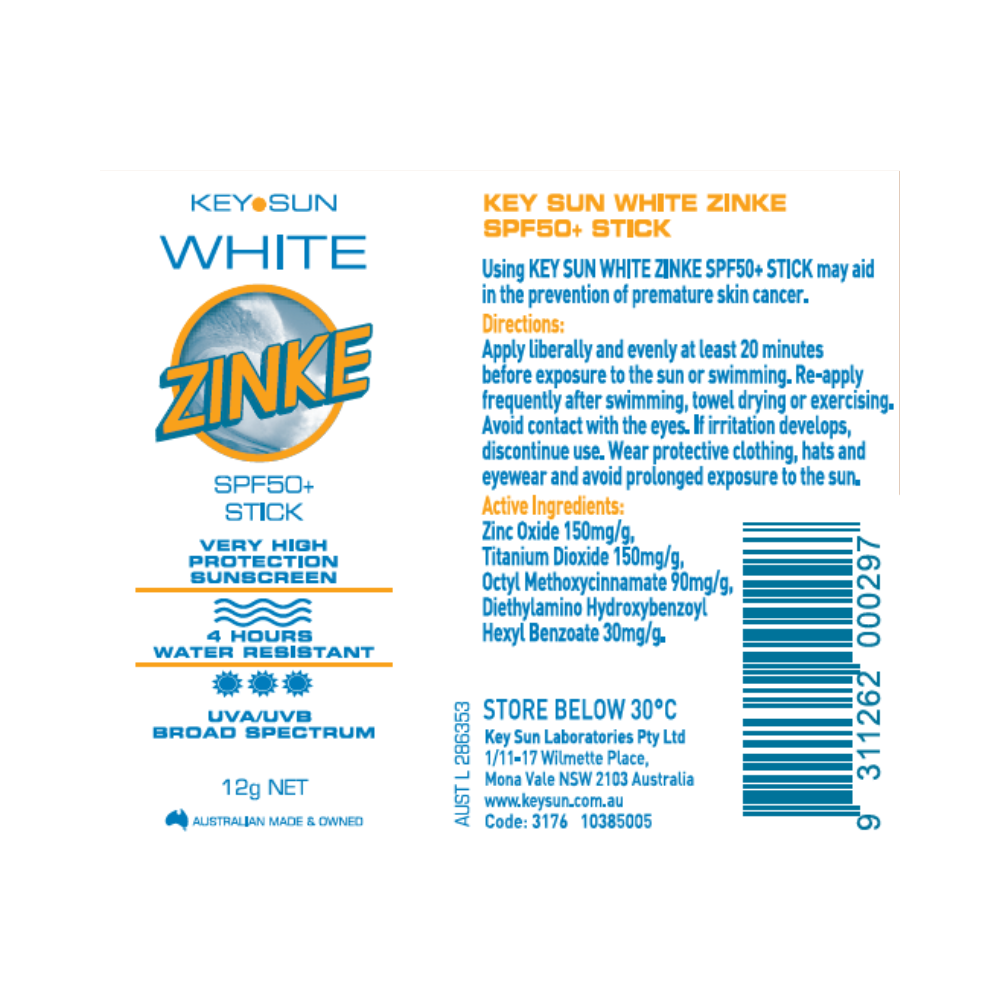 Key Sun Zinke Sticks 12g SPF 50+